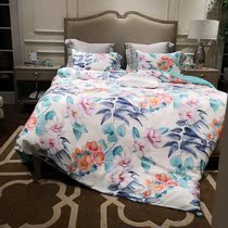 PLATINUM80 branch orchid fine Tencel summer cool silky four-piece American printing Lyocell fiber bedding