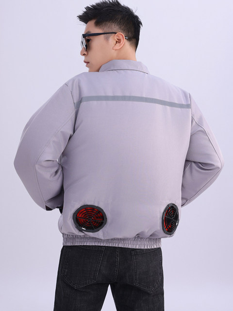 Summer Cooling Air-Conditioning Clothing with Fan Overalls Camouflage Clothing Welding Construction Site Refrigeration Clothing Single-Piece Work Clothes for Men and Women