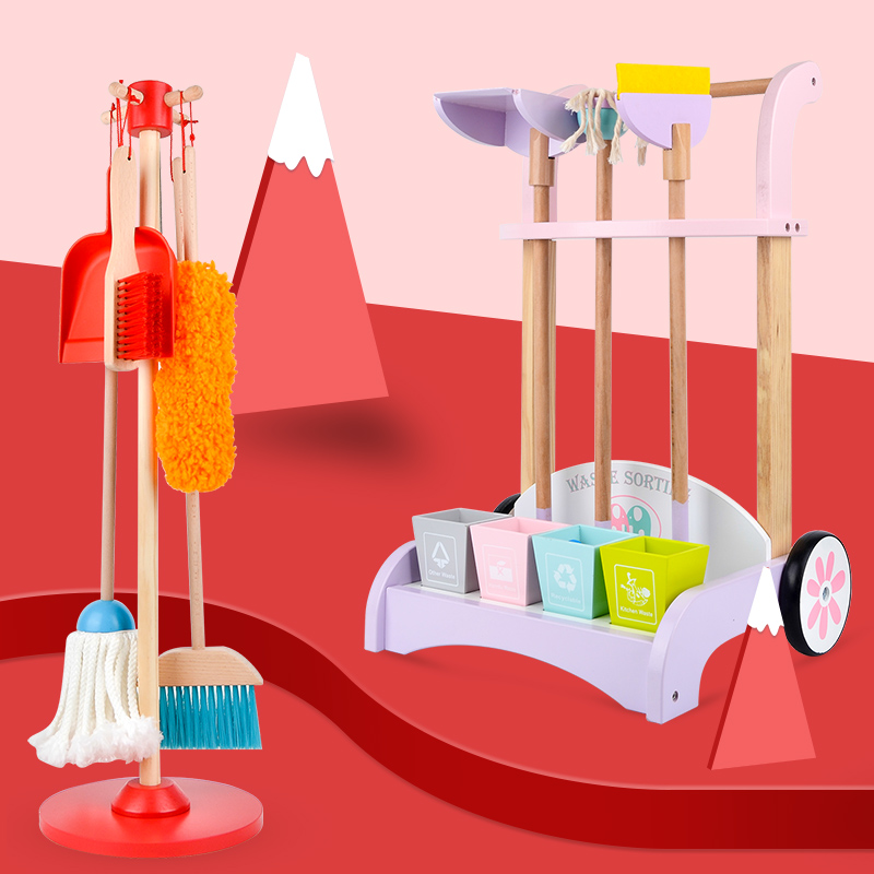 Children play house wine cleaning toys girl cleaning mop baby labor gadget set