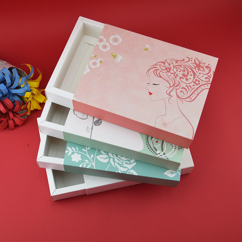 Spot White White Cardboard Drawer Mask package boxes Sub-print Essential Oils color Cosmetic Packaging Boxes