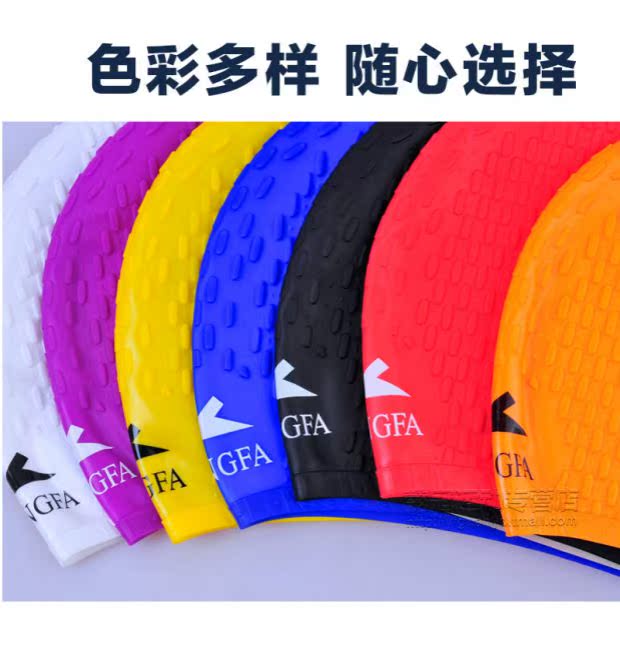 Mũ bơi chính hãng Yingfa không thấm nước chống trượt giọt nước hạt dài tóc silicone mũ bơi lớn nam và nữ thoải mái không có đầu mũ bơi nam