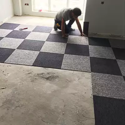 Large carpet bedroom room block carpet splicing floor mat office gray tooling PVC commercial full shop