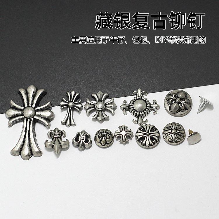 ボタン、留め金、チベットシルバーのリベット、メンズジャケットの装飾ボタン、メンズ・レディースジーンズのボタン、レザーバッグのボタン、帽子のスタッドは送料無料です。