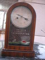 In good condition and usable high-end wooden Cultural Revolution classic old table clock sailing on the sea relying on the helmsman ship sun picture 1