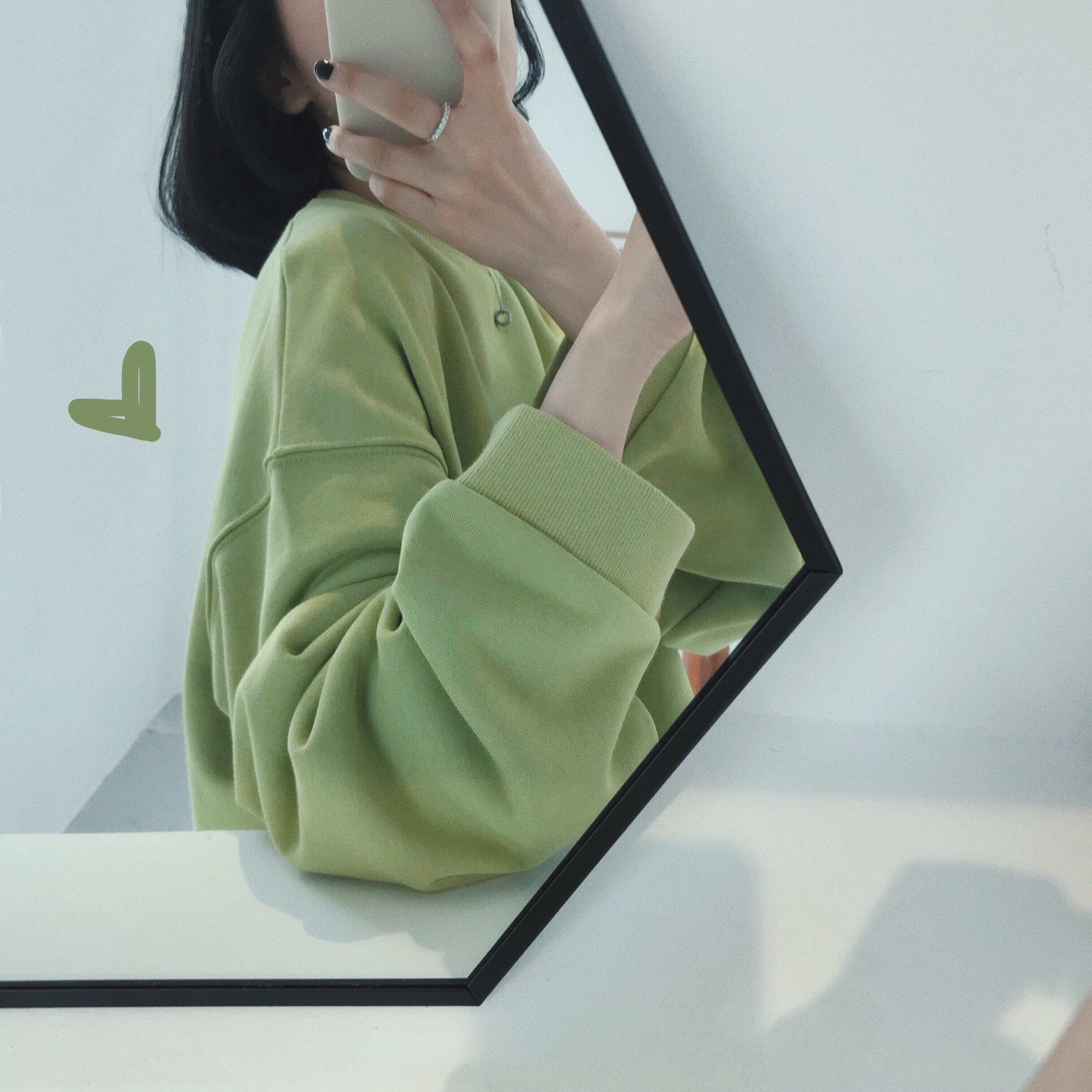 Big cute autumn and winter new all in all right little sisters bi wide-sleeved terry loose sweater top for women