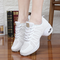 Square dance shoes net breathable jazz shoes white summer dance shoes female adult square dance shoes soft sole new