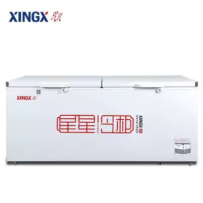 Star horizontal commercial freezer 518 liters 718 liters refrigerated and frozen ultra-large capacity freezer Copper tube refrigeration tube refrigerator