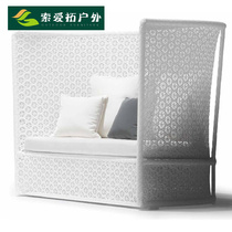rattan furniture outdoor sofa patio open-air rattan sofa combined creative Chinese rattan furniture