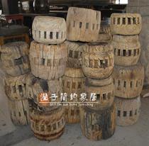 Weather wood fittings Elm old horse axle carriage carriage carriage creative home furniture