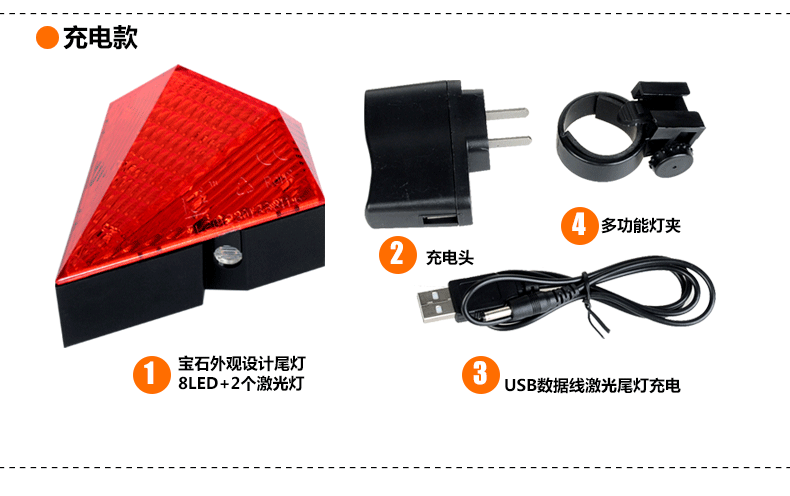 Lumière vélo FJQXZ - Taillights - Ref 2400338 Image 12