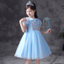 Genuine Love Salsa Princess Dresses Girls Summer Short Sleeve Girl Yarn Dresses Summer Style Childrens Dress Summer Dress Foreign Air Skirts