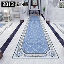 Mediterranean blue parquet tile 800x800 living room Diamond puzzle floor tile corridor floor tiles unlimited spell