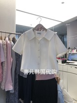 FOUNDATION Korea Dongdaemun 2024 new summer womens fashionable style short-sleeved shirt jacket