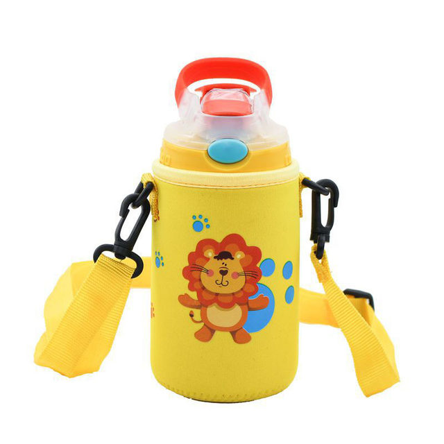 Personalized Cartoon Contigo Children's Water Bottle with Carrying Strap, Contigo Straw Cup Strap, Water Bottle Protective Cover