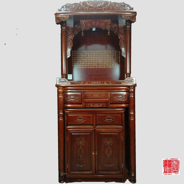 Quality Buddha altar cabinet Buddha building Buddha cabinet for the table Buddha table to attract wealth into the treasure God of wealth house 60 solid wood for the table