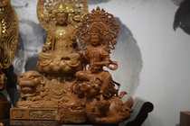 Xiao Nan Mu Wenshu Pian new Buddha statue with backlight Grand Masters class craftsmanship Finely Carved Statue 49cm Take a ride and order