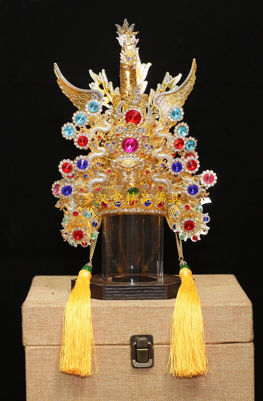 Handmade copper hat rhinestone god hat size can be ordered boutique decoration gold silver two-color can be ordered