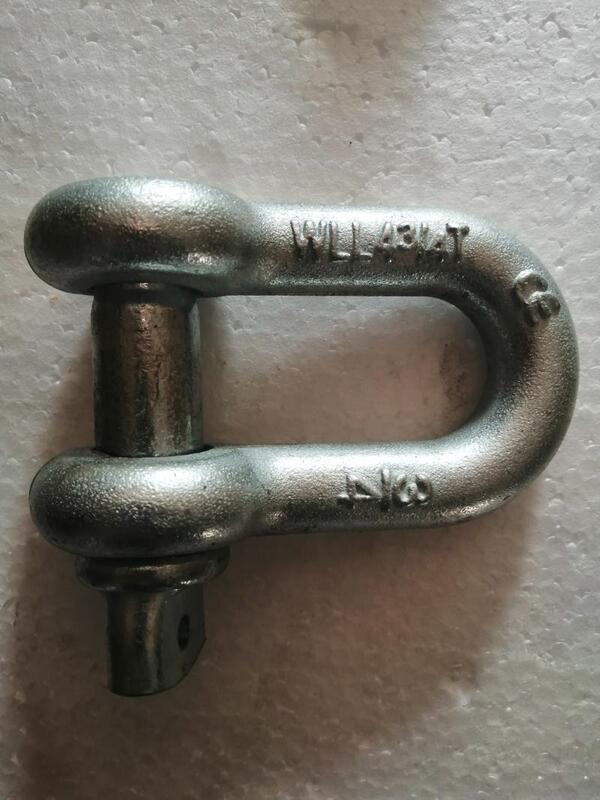 American-Style Bow-Shaped Shackle, High-Strength D-Shaped U-Shaped Buckle, Locking Connector, Lifting and Hoisting Connector G210
