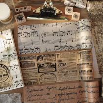 Original handbooks broadsheet and paper hand ledgers bottom adhesive tape postmark INS European and American retro wind DIY sticker diary material