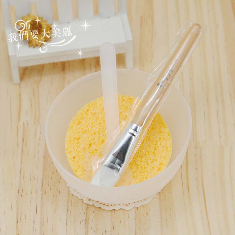 Hong Kong purchases mask bowl suit diy mask tool four - piece smell - coated mask wash face brush no odor