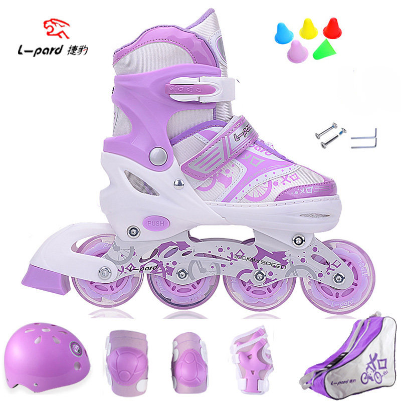 Baby Fried Skate Children full suit 3-4-5-6 years 7 beginners 8-10 male and female child children wheels sliding shoes dry ice