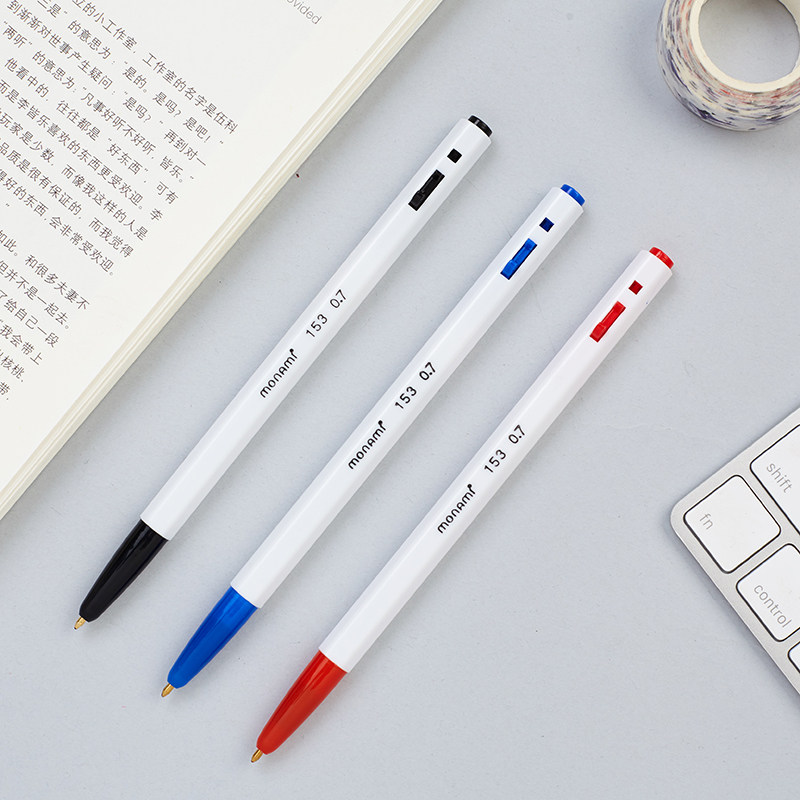 Korea monami Mu Namei Mu Namei 153 ballpoint pen three-color ballpoint pen (black red blue)