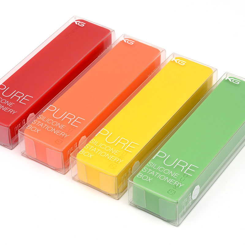 KACO PURE book source soft silicone multifunctional stationery pencil box children gift set can be customized LOGO
