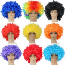 Clown wig funny performance Kindergarten performance props Childrens color explosive head wig headgear Funny hair set