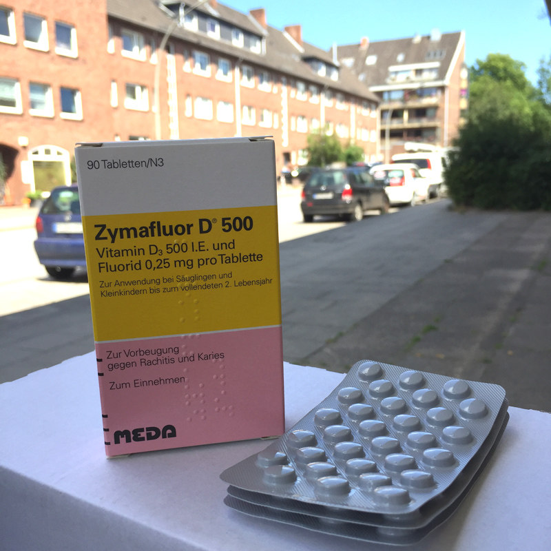 Spot Germany Zymafluor D500 Baby Calcium Supplement VD Supplement Vitamin D Tablets 90 tablets