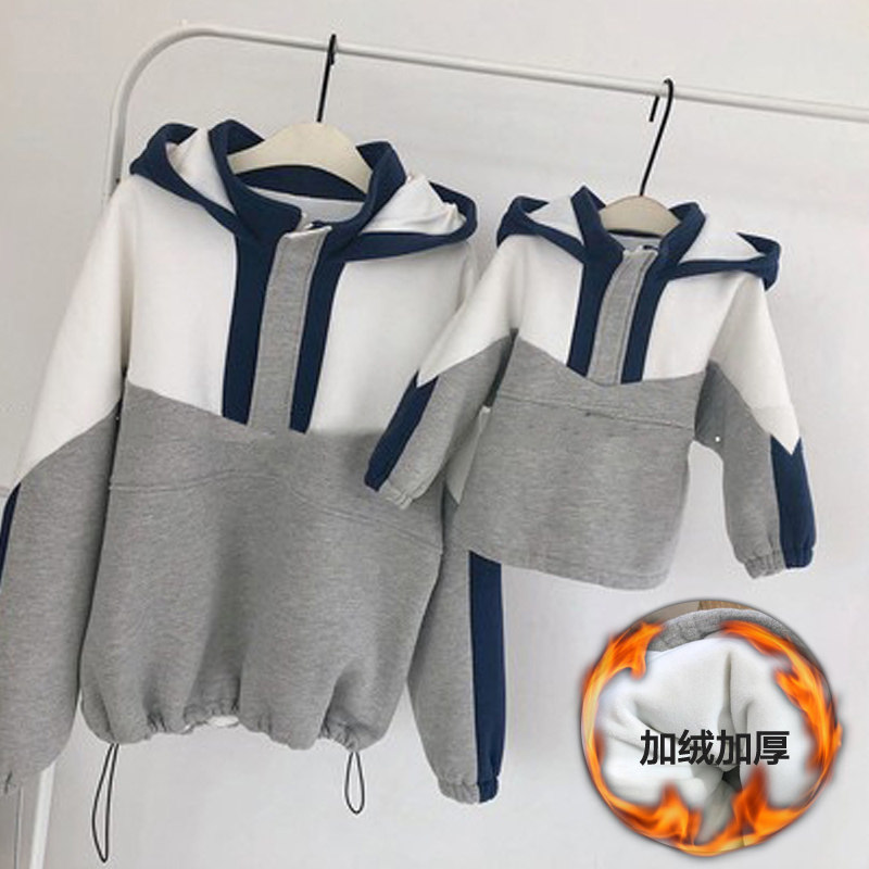 Pro-sub-clothing winter clothing 2020 new tide family of three and four-mouth foreign mother and mother female plus suede thickened clothing jacket
