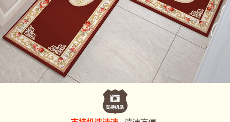 Phòng ngủ châu Âu đầu giường thảm sàn nhà bếp dải thấm chống trượt nhà cửa mat mat cửa mat thảm lông chụp ảnh