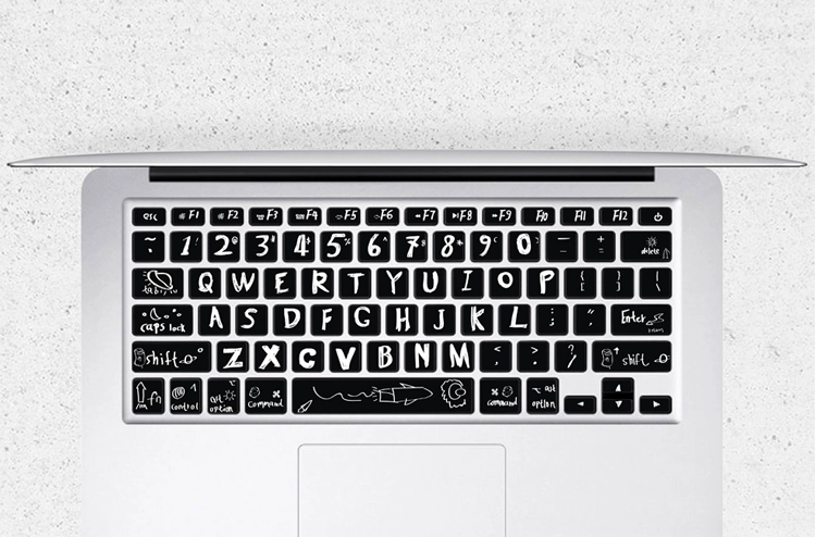 Bàn phím máy tính xách tay Apple Mac macbookair nút dán giấy pro 13 inch dán chìa khóa sáng tạo 13,3 inch 15 inch 11 inch phim cá tính 12 inch - Phụ kiện máy tính xách tay