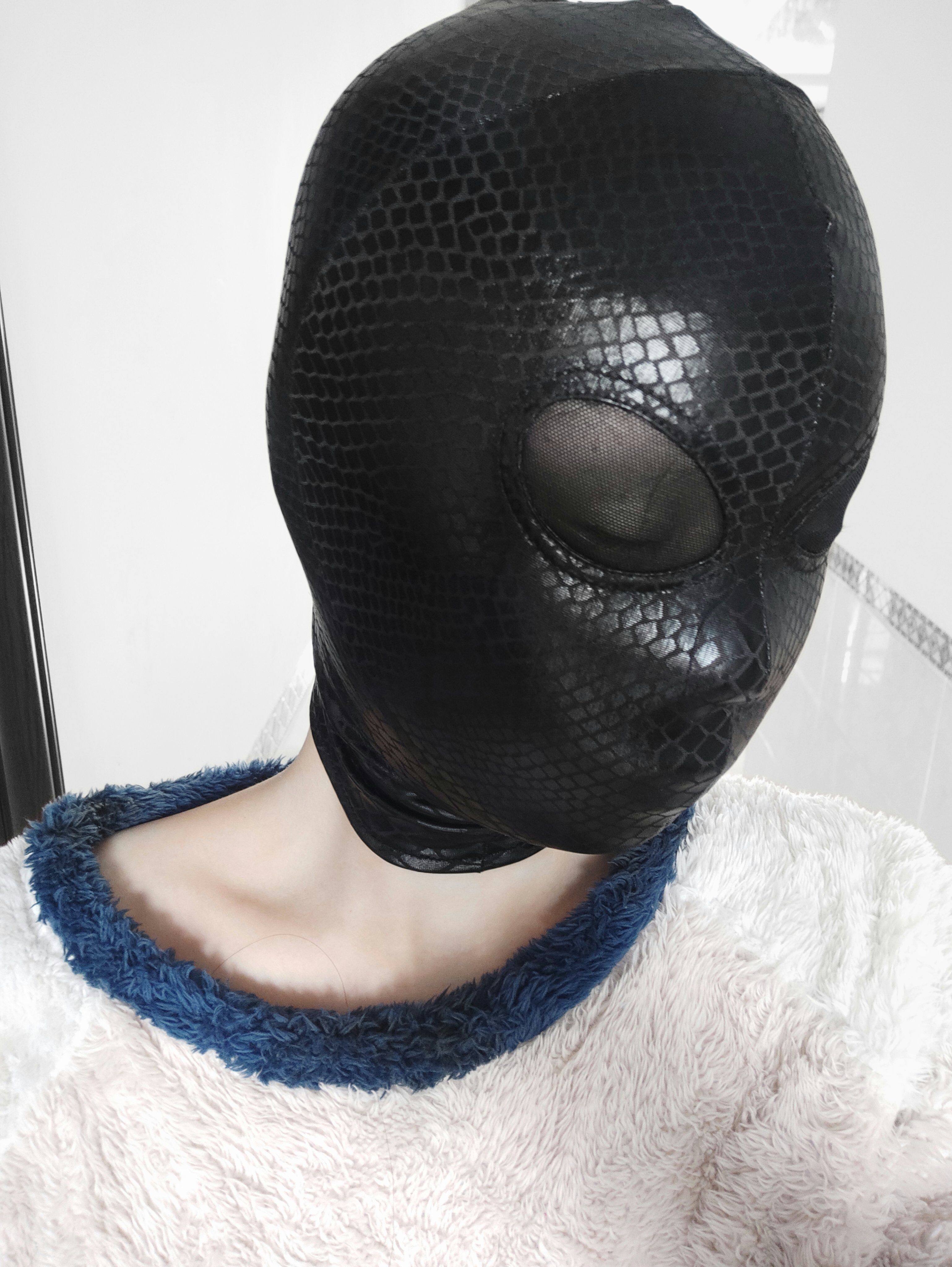 52 League of Legends custom snake pattern black headgear with eye opening elastic headgear can be all-inclusive three-dimensional cutting