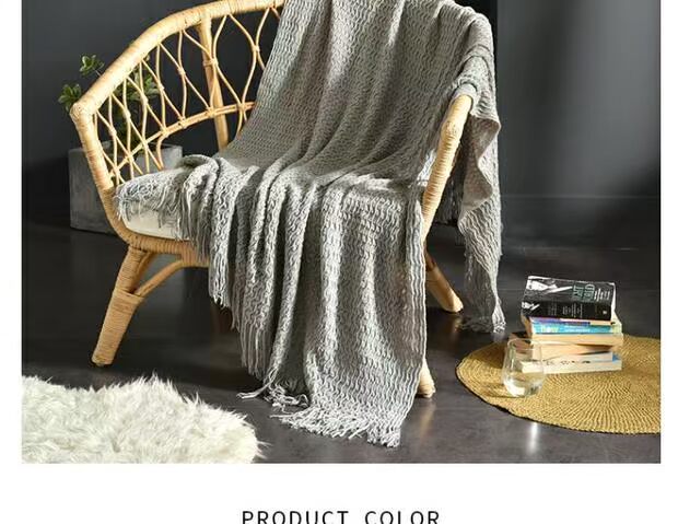 Giải trí chăn Bắc Âu sofa văn phòng nhà trang trí nap chăn giường mũi và khách sạn ăn sáng trên giường kết thúc đan chăn tua - Ném / Chăn chăn nỉ mỏng