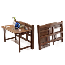 Guiqi all-solid wood foldable desk for students learning to write home bedroom rental house small apartment computer desk GC