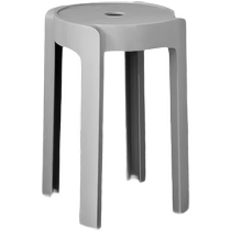 Guiqi plastic stool thickened and stackable household stacking dining table bench windmill stool high round stool plastic stool simple