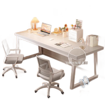 Guiqi double computer table desktop desk student home study table simple modern white desk small household GC