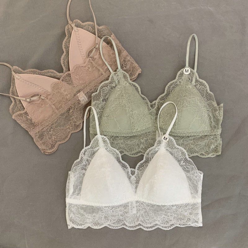 Lace beauty back smeared with no steel ring small breasts gathered ultra-thin cup Sexy style lingerie bra women's all-in-one wrap chest