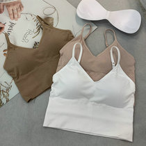 Sexy U type large open back sports lingerie woman no steel ring thin and beautiful back bra harness vest rub chest wrap thyme