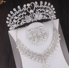 Свадебная бижутерия, жемчужная корона,