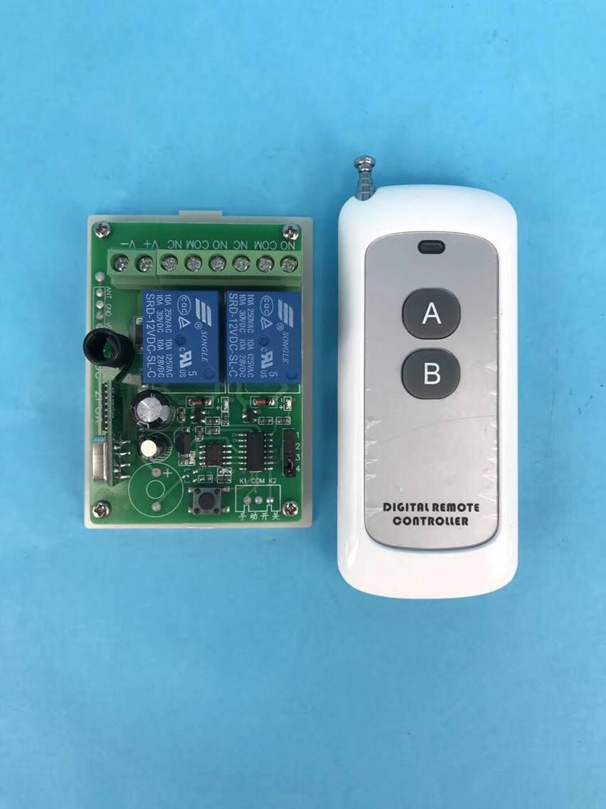 24V12V220V遥控开关2路 点动 自锁 互锁 继电器 无源开关远程遥控