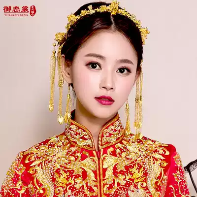 Xiuhe clothing family headdress 2020 new Chinese wedding retro headdress Fengguan Xiu kimono cheongsam accessories