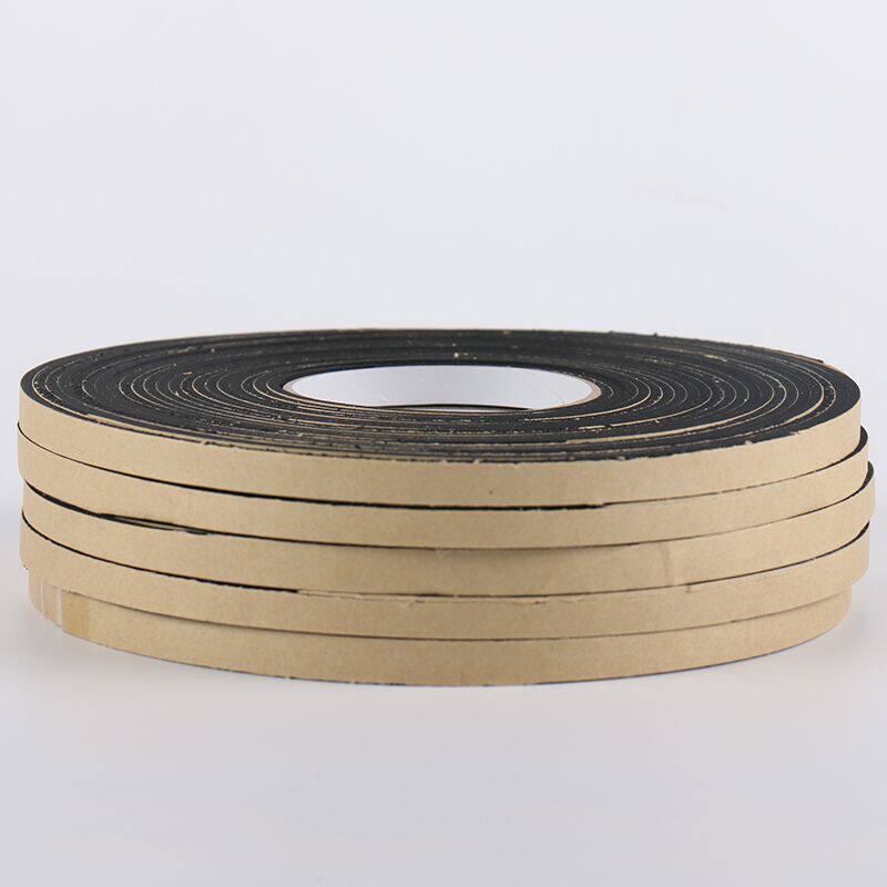 EVA black sponge tape single-sided strong adhesion foam foam anti-collision sealant strip 0 8MM thick 5 rolls
