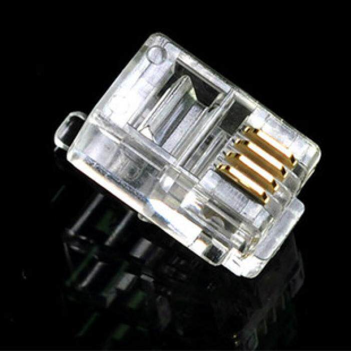 Value-for-money special 4P4C telephone handset crystal head four-core crystal head gold-plated telephone crystal head