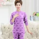 Quần áo cotton mùa thu quần dài trung niên nữ mẹ đồ lót nhiệt trong cổ áo cao phần mỏng kích thước lớn áo len cotton cũ