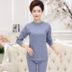 Quần áo cotton mùa thu quần dài trung niên nữ mẹ đồ lót nhiệt trong cổ áo cao phần mỏng kích thước lớn áo len cotton cũ