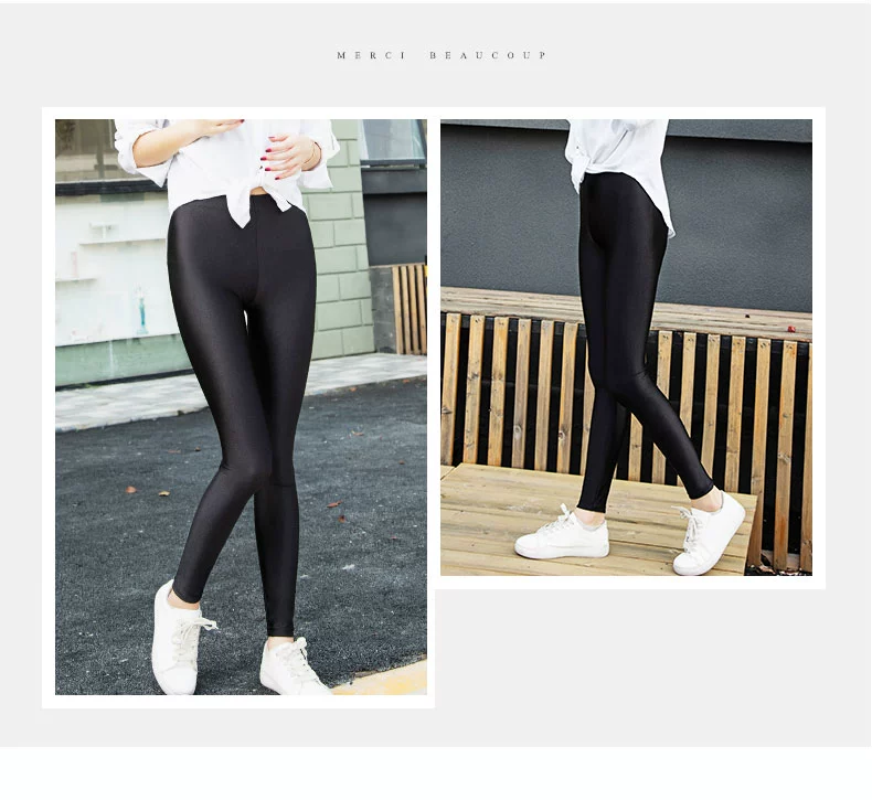 Langsha cộng với nhung dày mặc quần legging nữ đen bó chân quần mùa thu và mùa đông ấm áp cỡ lớn quần sáng bóng đồ nữ đẹp