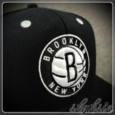бейсболка 美版adi三叶草 布鲁克林篮网队棒球帽 嘻哈平檐帽 snapback崔永熙 Adidas