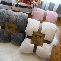 Double thick lamb velvet blanket flannel sheets winter sofa blanket coral velvet blanket lunch blanket cover blanket