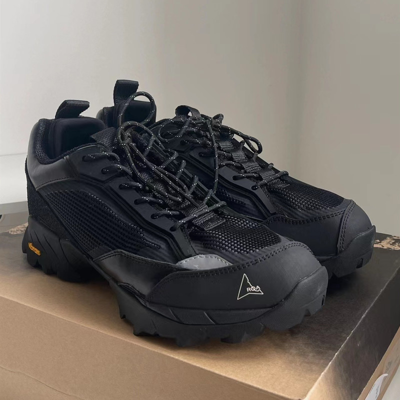In Stock. Poyana New Niche Outdoor Boots Men's Thick-Soled Height-Increasing Mesh Hiking Shoes Black and White
